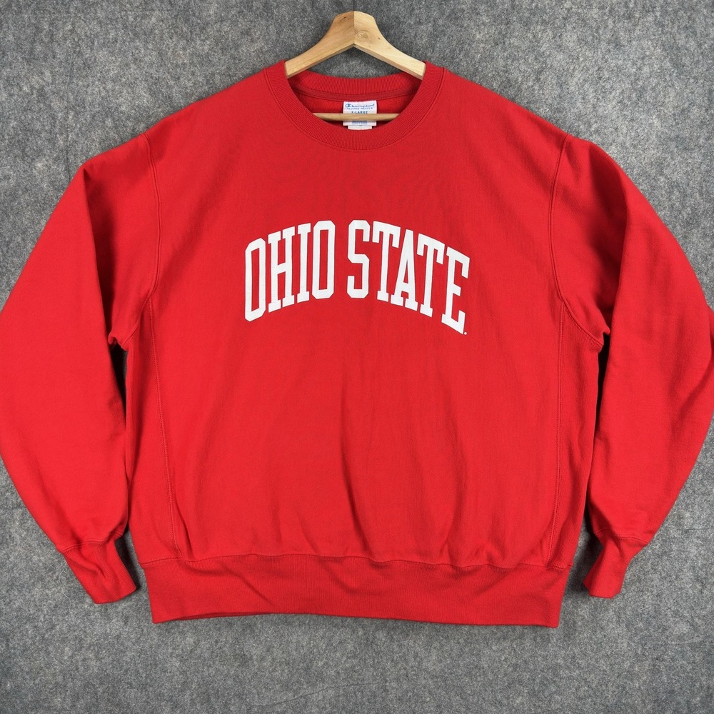Ohio State Buckeyes Sweatshirt Mens XL Red NCAA Football Champion Reverse Weave